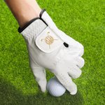 Personalized Golf Elements Monogram Design Gloves with Name Golfer Accessories Club Competition Souvenir Birthday Gift for Golf Lovers Golfers