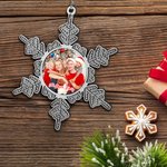 Personalised Funny Christmas Photo Snowflake Ornament with Text Home Decor Christmas Gift for Family Friends