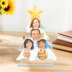 Personalized Star Christmas Tree Acrylic Ornament with 4-8 Photos Home Decor Christmas Gift for Family Friends