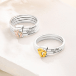 Personalized Foot Stacking Rings with Engraved 2-5 Names Family Jewelry Christmas Birthday Gift for Mom Grandma