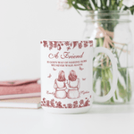 Personalized We Never Walk Alone 2-5 Characters Retro Ceramic Mug with Names Christmas Birthday Gift for Best Friend Bridesmaid