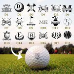 Timbro personalizzato per palline da golf con monogramma e scatola di conservazione in metallo regalo per festa del papà per giocatori di golf