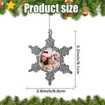 Personalised Funny Christmas Photo Snowflake Ornament with Text Home Decor Christmas Gift for Family Friends