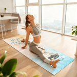 Personalized Watercolor Style Cartoon Character Super Absorbent Yoga Towel with Name Sports Accessories Birthday Gift for Yoga Lovers Women