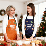 Personalized Cookie Crew Multi-Color Baking Cookie Adjustable Apron with Name and Pocket Christmas Gift for Women Friend