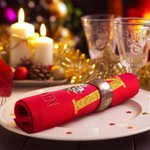 Servilleta roja personalizada de Papá Noel 100% algodón con nombre e inicial Decoración de mesa Regalo de Navidad para familia amigos