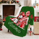 Personalised Christmas Fantasy Unicorn Snowflake Sweets Cane Soft Throw Blanket with Name Home Decor Christmas Gift for Kids
