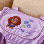 Personalizzata 3D Cartoon Character Birth Flower Borsa da viaggio a più scomparti con nome e tracolla Regalo di compleanno essenziale per le donne