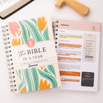 Personalized The Bible In A Year A 52-Week Journal with Name Bible Study Guide Christmas Religious Gift  for Women Christians