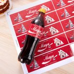 Personalised Inspired Cola Stickers Bottle Labels with Name and Text Set of 20 Christmas Funny Gifts for Friend Family