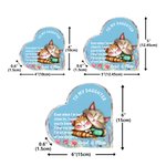 Personalised Watercolor Mom and Baby Animals Heart-Shaped Acrylic Plaque with Name and Text Desk Decor Christmas Birthday Gift for Newborn Mom