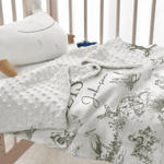 Personalized Retro Bear Deer Forest Animals Soft Throw Blanket with Name and Surname Baby Shower Christmas Birthday Gift for Newborns Kids