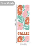 Serviette de yoga personnalisée avec nom et fleur multicolore Accessoires de sport Cadeau d'anniversaire pour les femmes qui aiment le yoga