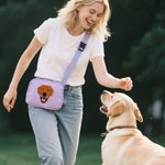 Personalised Embroidered 1-2 Cat Dog Pet Face Photos Waterproof Waist Bag with Adjustable Strap Outdoor Essential Birthday Gift for Pet Lovers