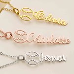 Personalized Baseball Softball Name Necklace Sport Jewelry Game Day Birthday Gift for Baseball Moms Softball Moms