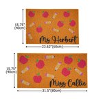 Personalizzato con una matita di mele in finta fibra di cocco e tappetino antiscivolo per la porta con testo Decorazione per la scuola Regalo per la festa dell'insegnante per gli insegnanti