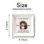 Personalised Watercolor Mom and Baby Animals Square Ceramic Trinket Jewellery Dish with Name and Text Home Decor Christmas Birthday Gift for Family