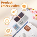 Personalized Birth Flower God Says I Am Bible Name Magnetic PU Leather Bookmark Clip Birthday Christmas Gift for Christian Book Lovers