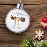 Personalized Our First Christmas 1-6 Stockings Christmas Ball Ornament with Name and Year Home Decor Christmas Gift for Family Friends