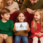 Personalised Cute 1-6 Cartoon Animals Snowflake Food-Grade Metal Biscuit Tin Storage Box with Name Christmas Gift for Family Kids