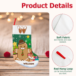 Personalisierte Multicolor Weihnachtsbaum Lebkuchenmann Weihnachtsstrumpf mit Initial Weihnachten Home Decor Geburtstagsgeschenk für Freund Familie