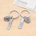 Personalized Guardian Angel Blessed Keychain with Badge Number and Card Birthday Appreciation Christmas Gift for Police
