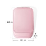 Personalisiertes Geburtsblume Schmuckkästchen aus PU-Leder mit Namen Dreifarbigem LED-Schminkspiegel Reisezubehör Geburtstag Geschenk für Damen