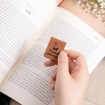 Personalised Praying Hands PU Leather Magnetic Bookmark Clip with Title and Name Reading Supplies Day of Prayer Gift for Christians Bookworms