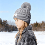 Personalized Cartoon Character Cute Pom-Pom Soft Knitted Beanie Hat with Name Winter Accessory Birthday Gift for Boys Girls