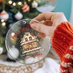 Personalized First Christmas At House Acrylic Ornament with Names Address and Year Tree Decor Christmas Gift for Family Friends New Home Movers