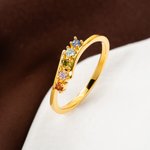 Gepersonaliseerde 1-6 Familie Geboortestenen Ring Kerst Verjaardag Verjaardag Cadeau voor Dochters Moeders Oma's