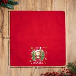 Personalisierte Tisch Serviette aus 100% Baumwolle mit Cartoon-Tiermotiven und Namen Tischdeko Weihnachtsgeschenk für Familie Freunde