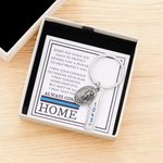 Personalized Guardian Angel Blessed Keychain with Badge Number and Card Birthday Appreciation Christmas Gift for Police