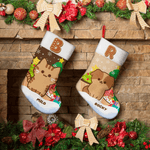 Personalisierte Multicolor Weihnachtsbaum Lebkuchenmann Weihnachtsstrumpf mit Initial Weihnachten Home Decor Geburtstagsgeschenk für Freund Familie