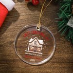 Personalized First Christmas At House Acrylic Ornament with Names Address and Year Tree Decor Christmas Gift for Family Friends New Home Movers