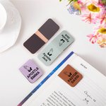 Personalised Praying Hands PU Leather Magnetic Bookmark Clip with Title and Name Reading Supplies Day of Prayer Gift for Christians Bookworms