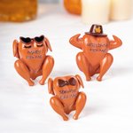 Personalized Cute Resin Turkey Wishbone Napkin Ring with Name and Text Table Decor Thanksgiving Day Gift for Family