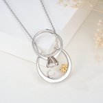 Personalizzato Squisito Luna Sole Anello Collana con testo Matrimonio Festa della Mamma Infermiera Apprezzamento Regalo per Donna Moglie Infermiere Medico