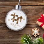 Henkilökohtainen lumihiutale ristisanatehtävä Art akryyli joulu pallo koriste teksti ja vuosi koti puu sisustus joululahja perheelle ystäville