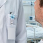 Personalized Acrylic Retractable Skeleton Badge Reel with Text Birthday Christmas Gift for Nurses Doctors