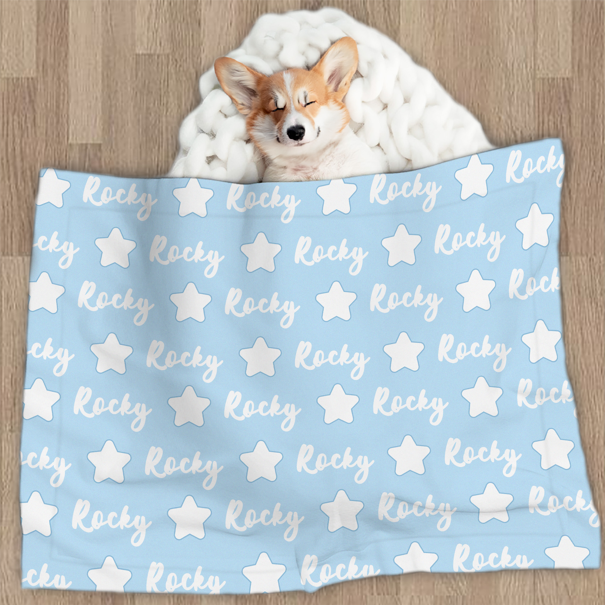 Couverture Personnalisée Multicolore avec Nom de l'animal Cadeau d'anniversaire d'adoption pour les propriétaires d'animaux de compagnie
