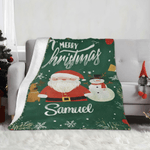 Personalizada Feliz Navidad Suave manta con nombre Decoración del hogar Regalo de Navidad para los niños Amigos