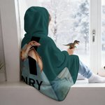 Personalisierte Dinosaurier mehrere Farben weichen Wurf Kapuzendecke mit Namen und Initialen Weihnachten Geburtstag Geschenk für Familie Freund Kind