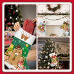 Personalisierte Multicolor Weihnachtsbaum Lebkuchenmann Weihnachtsstrumpf mit Initial Weihnachten Home Decor Geburtstagsgeschenk für Freund Familie