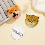 Personalized Oval Pet Portrait Photo Hair Clip Barrettes Cute Hair Accessory Birthday Christmas Gift for Girl Friend Mother