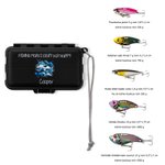 Personoitu kannettava kalastuslaatikko jossa on aidon näköiset vieheet täydellinen isänpäivälahja kalastuksen harrastajille