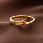 Gepersonaliseerde 1-6 Familie Geboortestenen Ring Kerst Verjaardag Verjaardag Cadeau voor Dochters Moeders Oma's