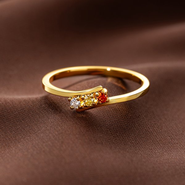 Gepersonaliseerde 1-6 Familie Geboortestenen Ring Kerst Verjaardag Verjaardag Cadeau voor Dochters Moeders Oma's