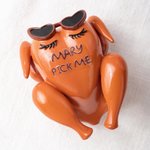 Personalized Cute Resin Turkey Wishbone Napkin Ring with Name and Text Table Decor Thanksgiving Day Gift for Family