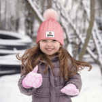 Personalized Cartoon Character Cute Pom-Pom Soft Knitted Beanie Hat with Name Winter Accessory Birthday Gift for Boys Girls